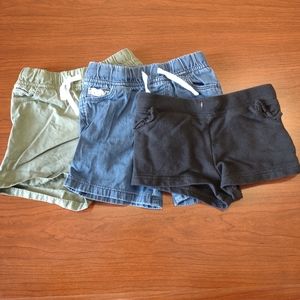 3 pack toddler shorts, ready for spring and summer